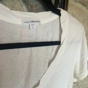 James Perse - White T- Shirt - V Neck - Size 4